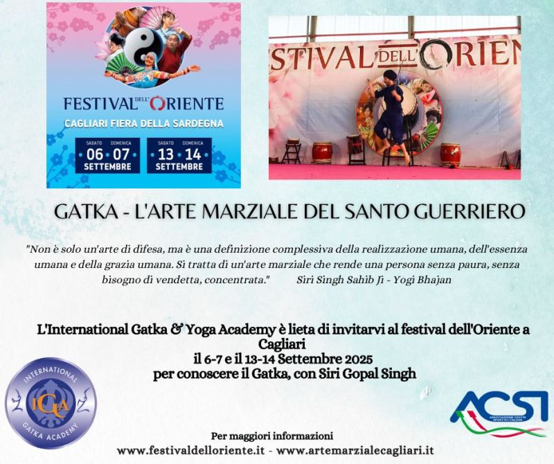 Gatka al Festival dell’Oriente Cagliari 2025 Locandina Gatka al Festival dell’Oriente di Cagliari 2025
